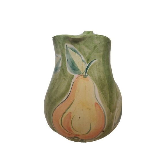 8" Wide Hand Painted Grapes Large Pitcher Made In Portugal Crate Barrel Frutuoso - Picture 2 of 4